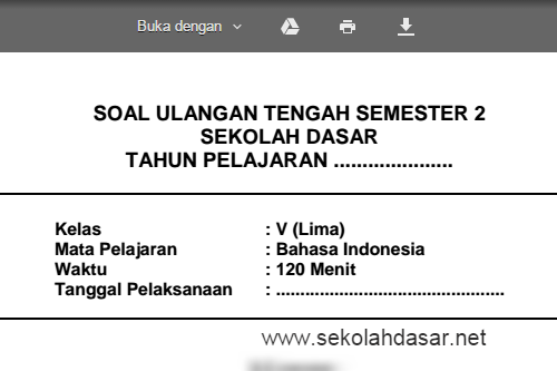 Soal Uts Bahasa Indonesia Kelas 9 Semester 2 Ktsp