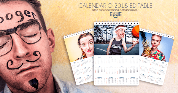 Calendario 2018-2019 de pared para imprimir editable gratis Calendario 2018-2019 de pared para imprimir editable gratis
