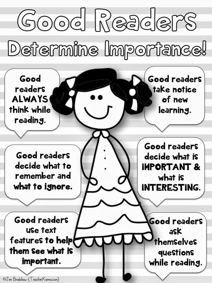 Determining importance lessons for improving comprehension ~ FREE!  TeacherKarma.com