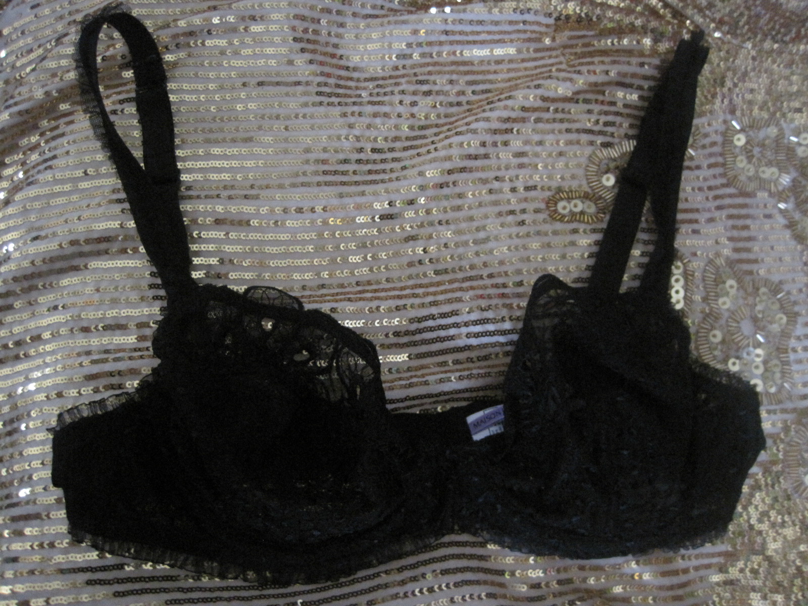 Soutien-gorge Lejaby Elixir Lys 90F (75F EU) à Armature 3 Parties - Blanc, Coque Emboîtante, Bretelles Larges