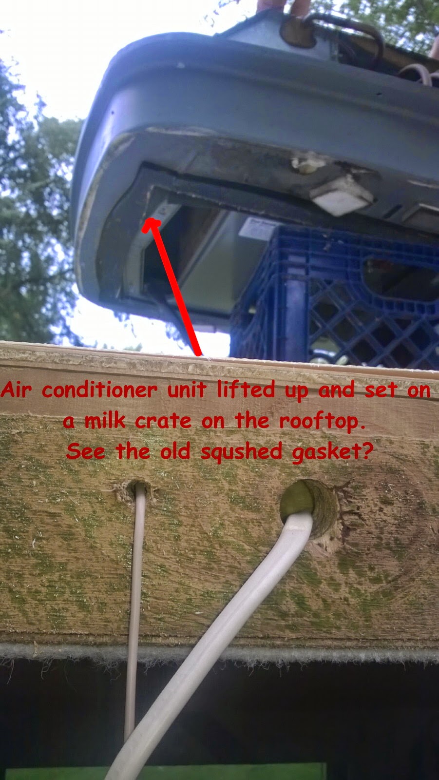 What A View!!! RV Repair replacing gaskets on rooftop Duo Therm