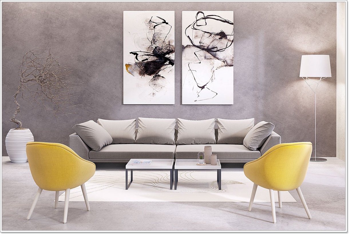 Store vegg kunst for stuer: ideer & inspirasjon interiør inspirasjon
