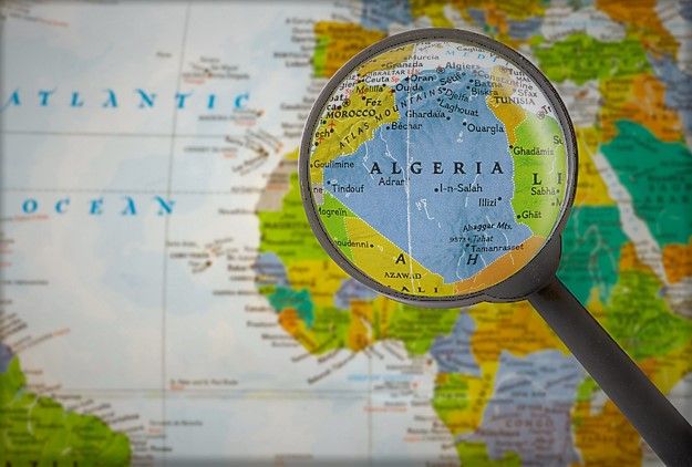 L'Algérie sur carte
