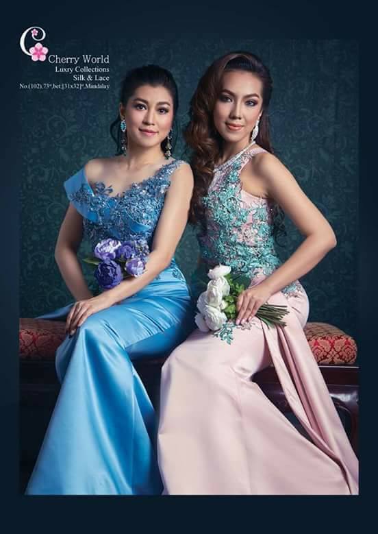 Eaindra Kyaw Zin and Warso Moe Oo Features Together In Cherry World Luxury Collection Silk and Lace