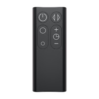 Dyson AM06's Remote Control, magnetized to store on the unit itself. Use Remote to turn fan on/off, change airflow setting, control oscillation, set the Sleep Timer