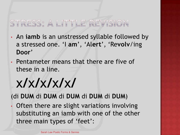 How to write a blank verse poem picture