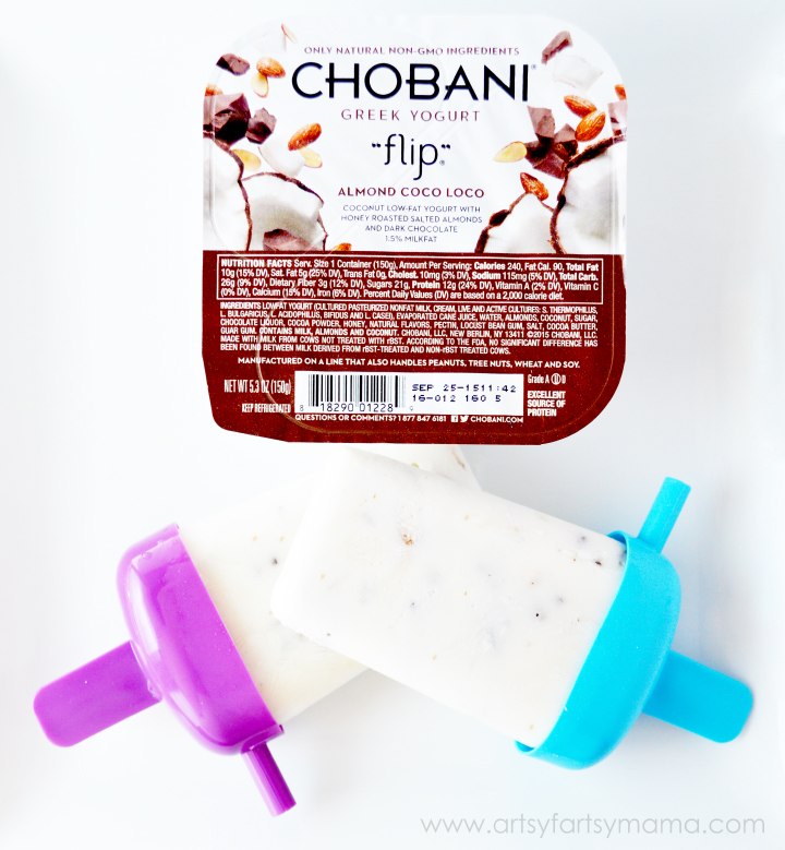 Chobani Greek Yogurt Popsicles at artsyfartsymama.com #HelloSummer #chobaniCG