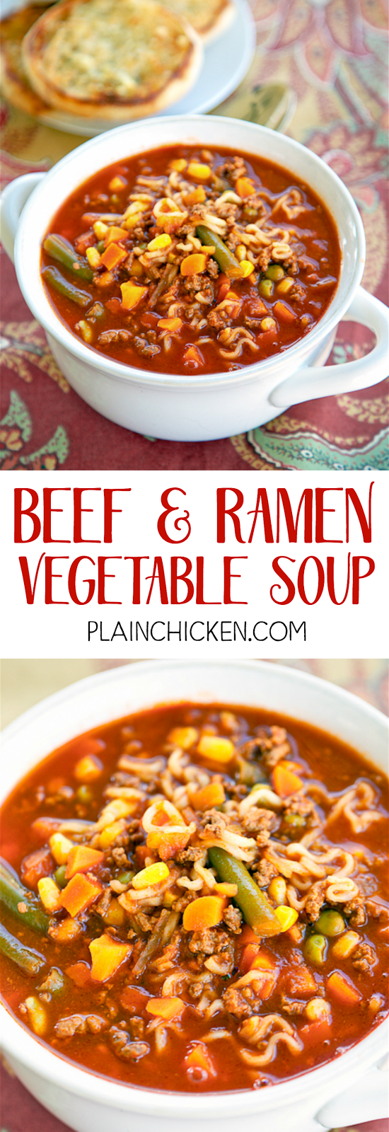 Beef and Ramen Vegetable Soup Plain Chicken®