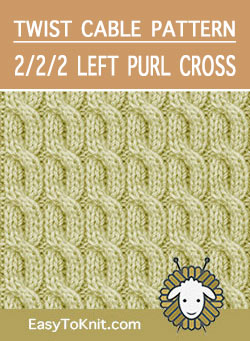Cable Knitting Pattern -- Easy to knit in the round