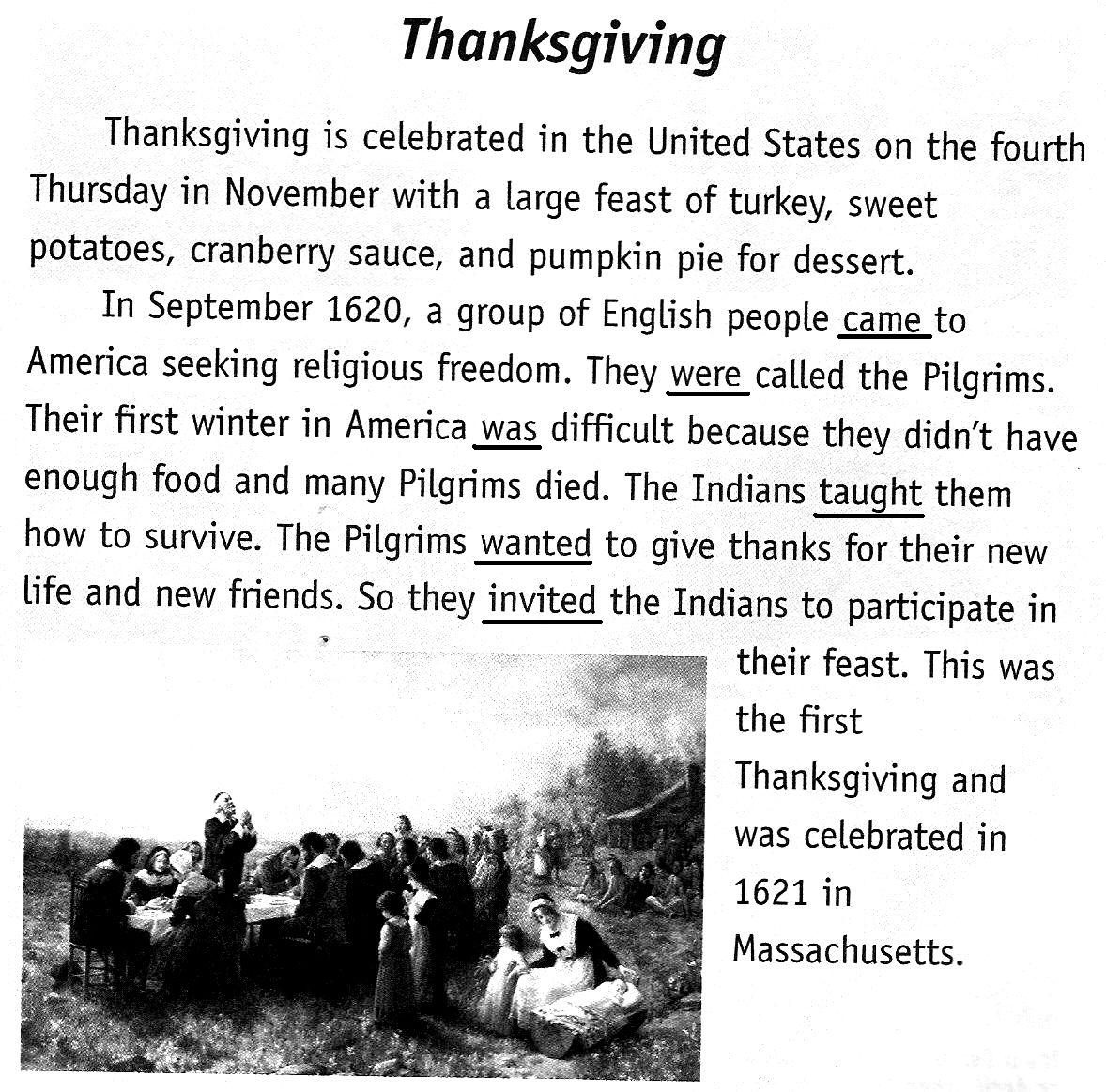 A história do Thanksgiving day  O dia de ação de graças nos