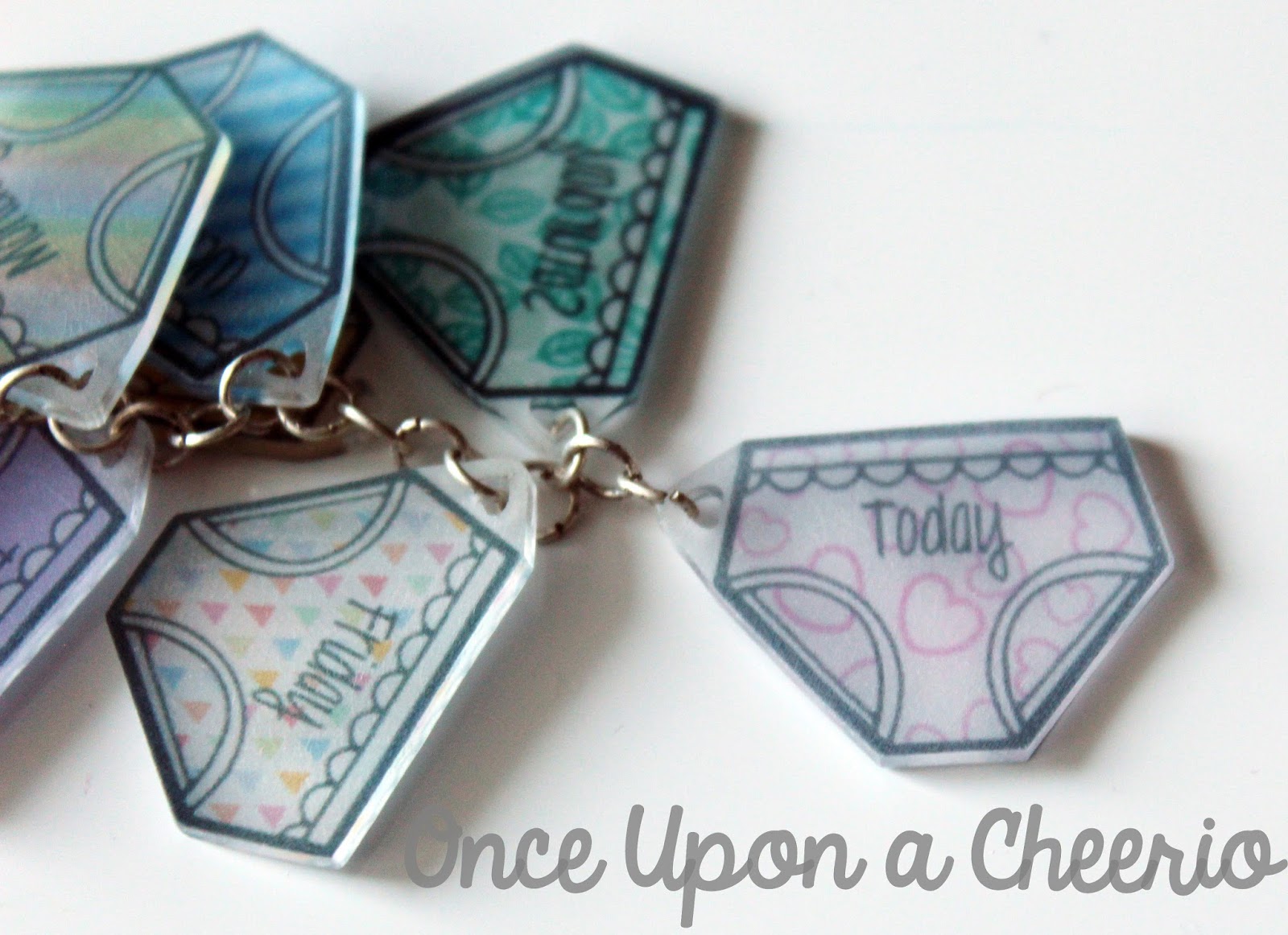 Shrink Plastic (Shrinky Dink) Underwear Planner Charms Shrink Plastic (Shrinky Dink) Underwear Planner Charms