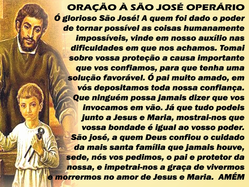 Oração a São José Operário Oração a São José Operário