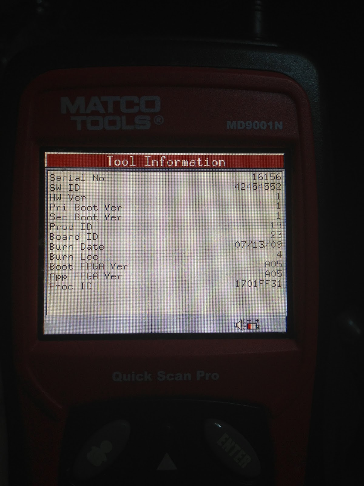 Bob electronics: MATCO TOOLS MD9001N Quick Scan Pro OBD I and II Scan Tool