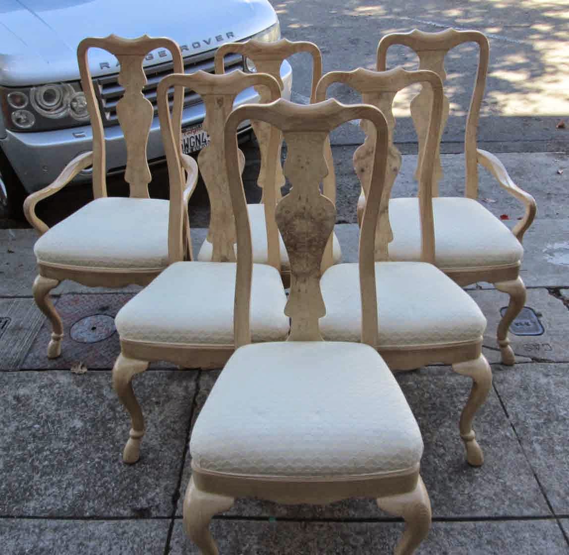 UHURU FURNITURE & COLLECTIBLES SOLD Set of 6 Elegant Dining Chairs