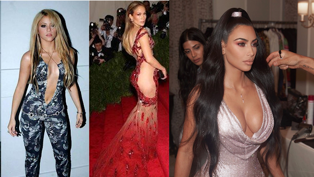 El escote más sexy: Shakira, Jennifer López o Kim Kardashian 