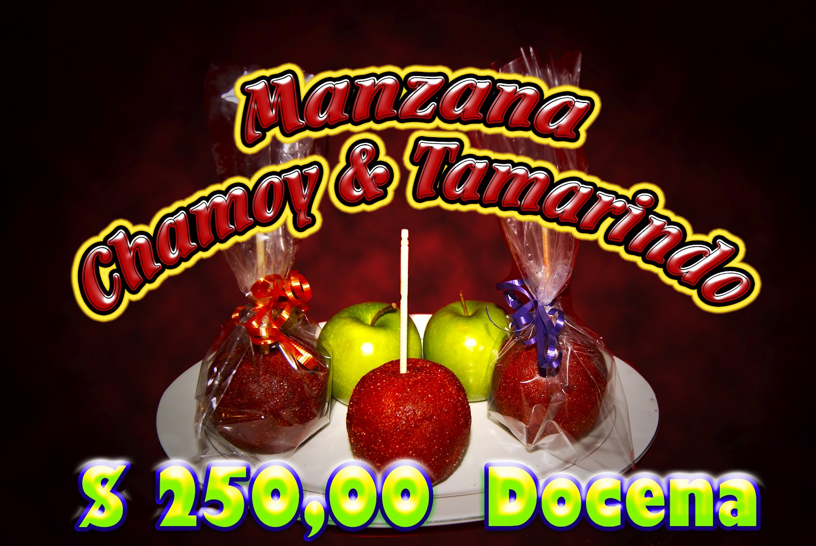 Fuentes de Chocolate y Chamoy Manzanas Chamoy & Tamarindo