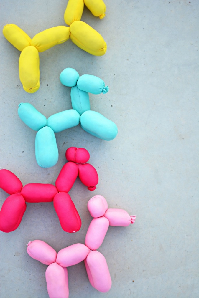 stuffed animal in balloon