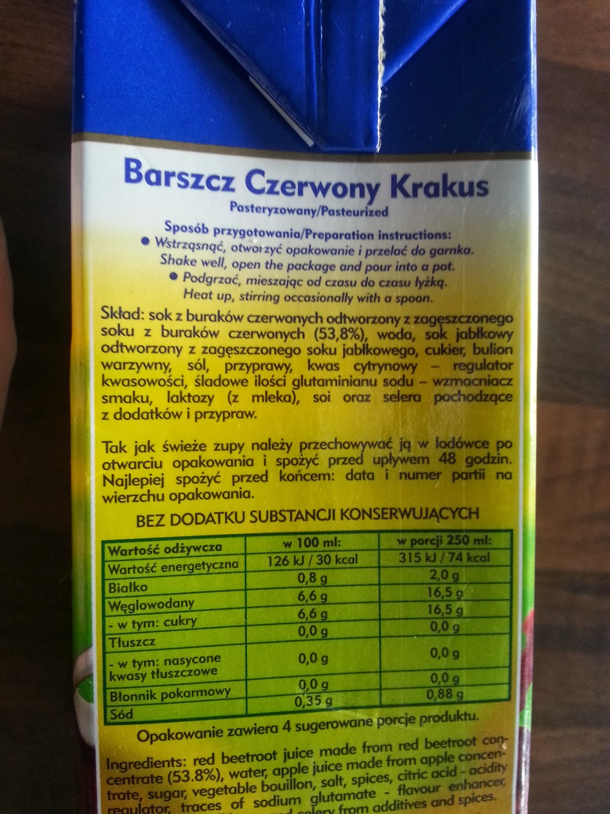 DUŻYMI LITERAMI: Barszcz Czerwony KRAKUS