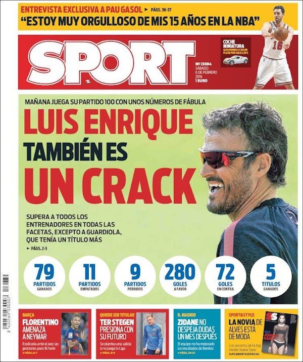 FC Barcelona, Sport: "Luis Enrique también es un crack"