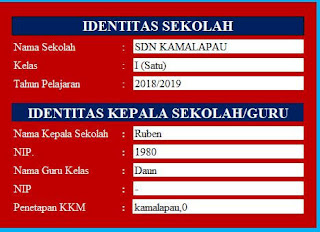Aplikasi KKM Kurikulum 2013 SD/MI Revisi 2018 Semua Kelas