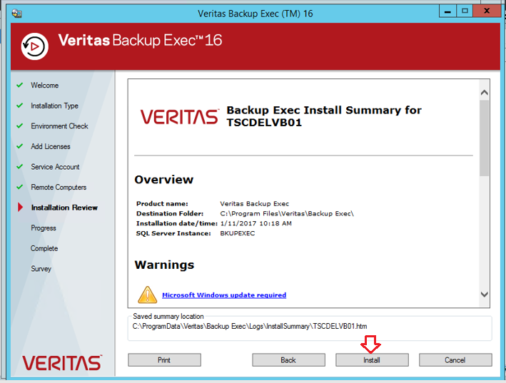 backup exec 16 windows 2003 logon fails