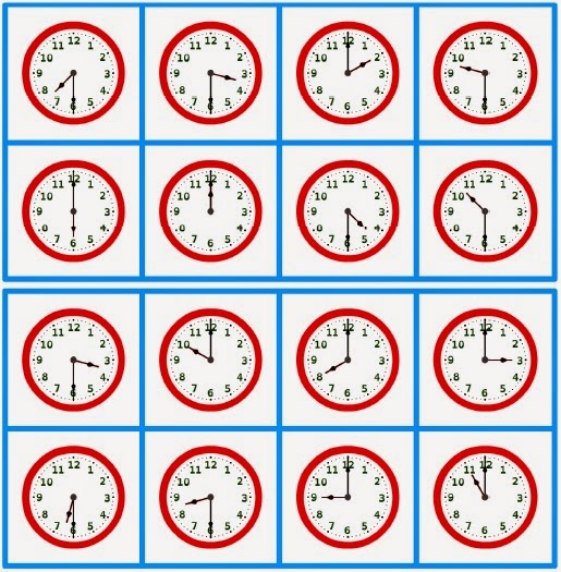 Free Printable Clock Bingo Cards