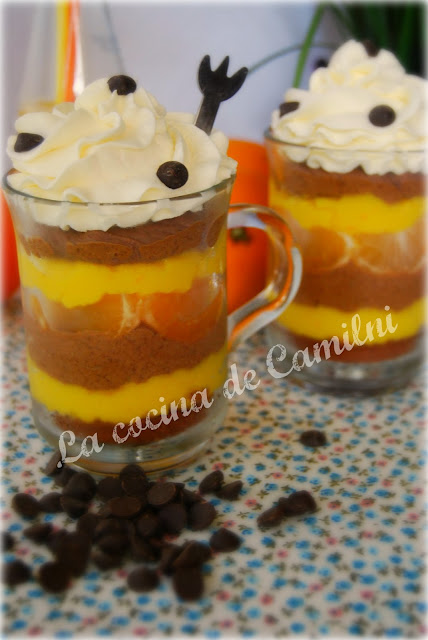 Trifle de crema pastelera de naranja y trufa (La cocina de Camilni)