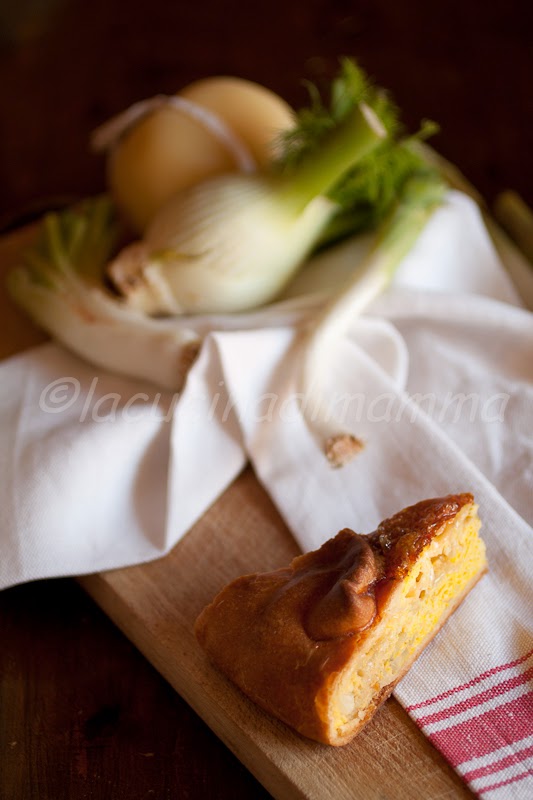 quiche con farina di kamut, lievito madre non rinfrescato , porri e finocchi