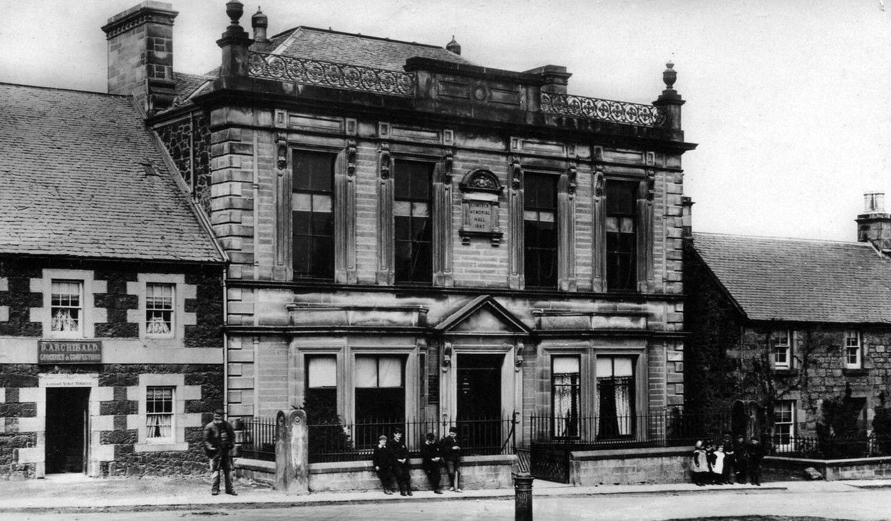 Tour Scotland Old Photograph Lumsden Memorial Hall Freuchie Fife Scotland