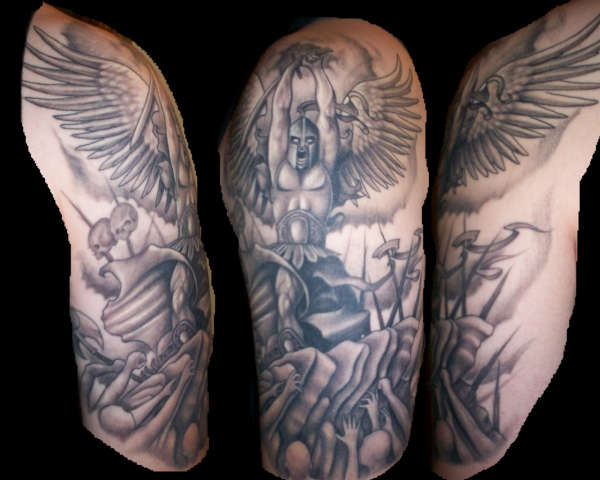 Warrior angel tattoo one of