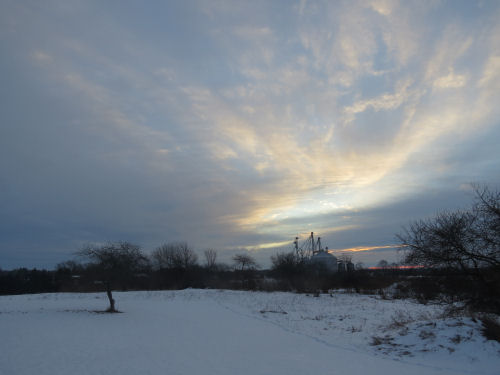 white sunrise