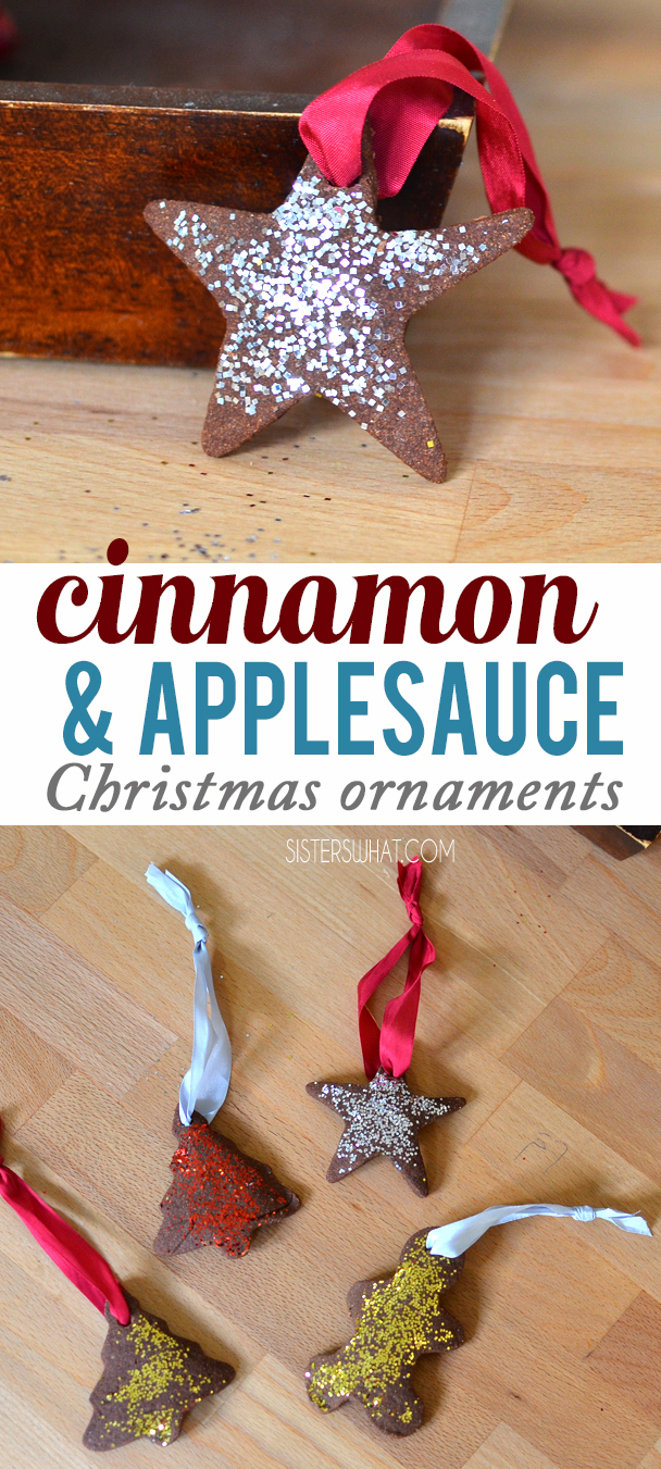 delicious aromatic DIY cinnamon and applesauce dough Christmas decoration to make with kids