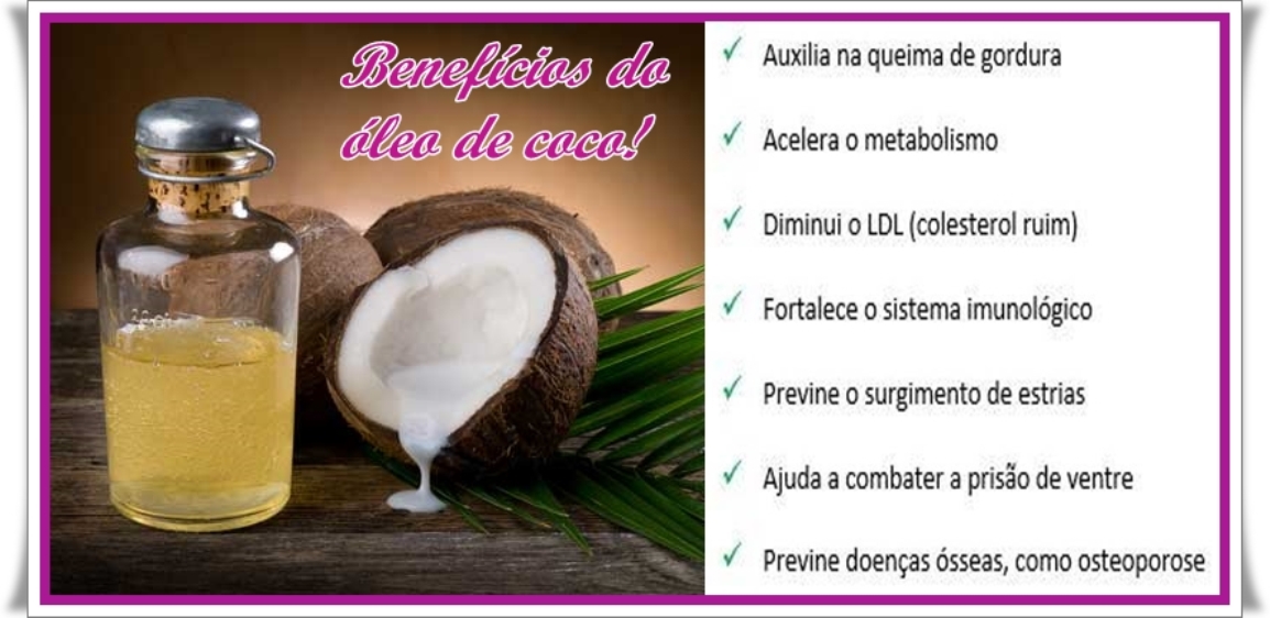 benefícios do óleo de coco