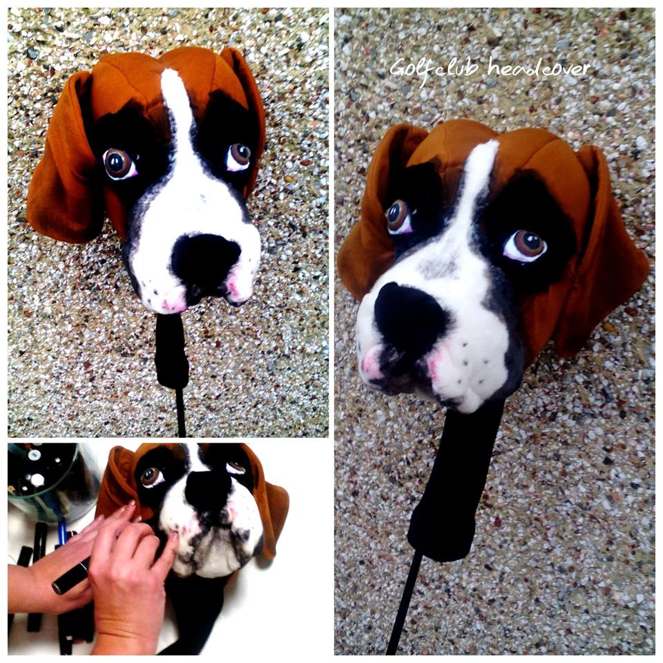 Custom Golf headcovers and puppets Boxer custom made golf club cover