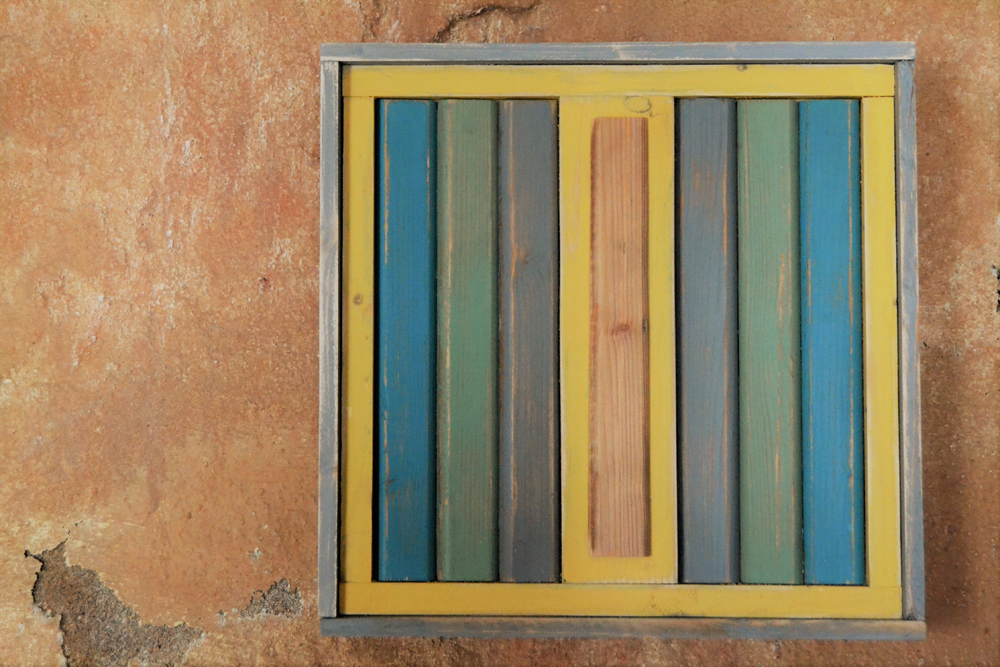 Colores de Menorca, linea handmade de arte geométrico en madera, obras creadas y diseñadas por Menorca maker
