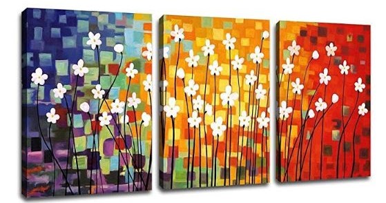 Los Angeles Coupon Diva: Canvas Art Flowers Abstract Painting