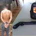 CPT do 4º CRPM - Goiás-GO, apreende arma de fogo e pé de maconha em Itapuranga