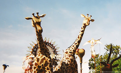 Lion King Celebration giraffes Disneyland parade