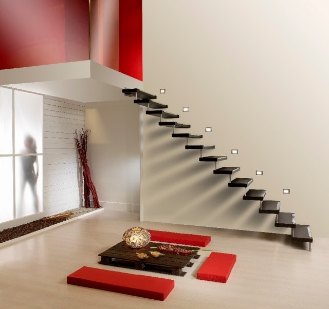 modern stairs designs: modern floating staircase with LED lighting accents modern staircase design,modern stairs designs,interior stairs design