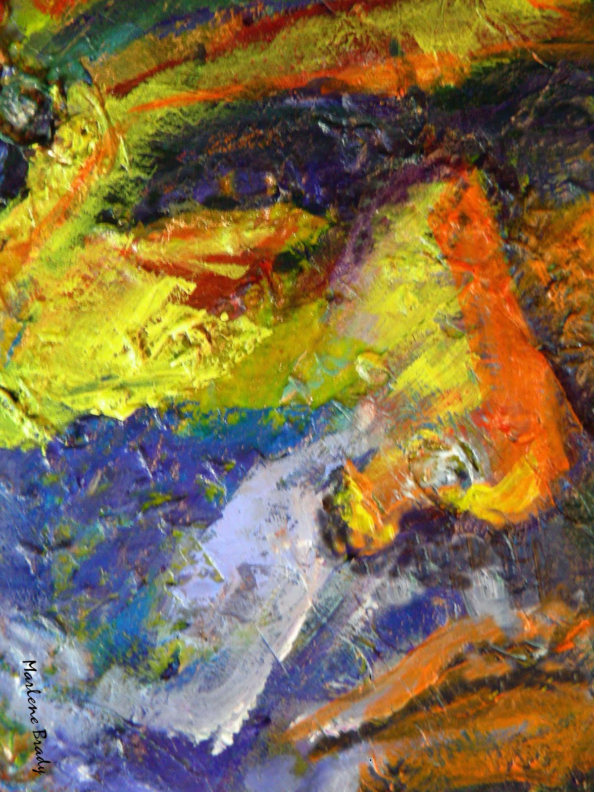 Marlene Brady: Textured Abstract Face Paintings