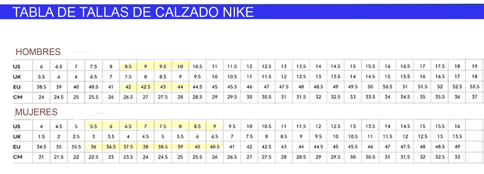 Indulgente Elegante Fontanero tabla tallas nike calzado Today's Deals- OFF-52% >Free Delivery