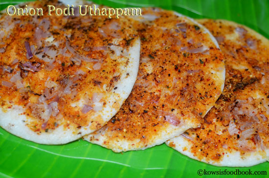 Onion Podi Uthappam