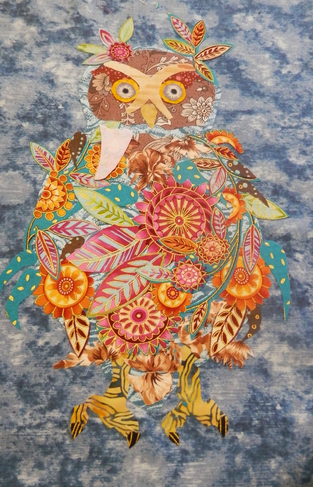 Keswick Stitchers Little Owl........ April's with Lizzie Wall