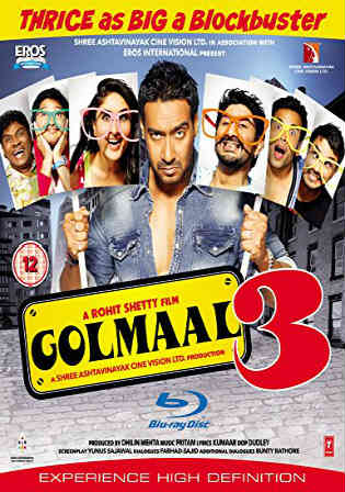 Golmaal 3 2010 BluRay 950MB Full Hindi Movie Download 720p Watch Online Free bolly4u