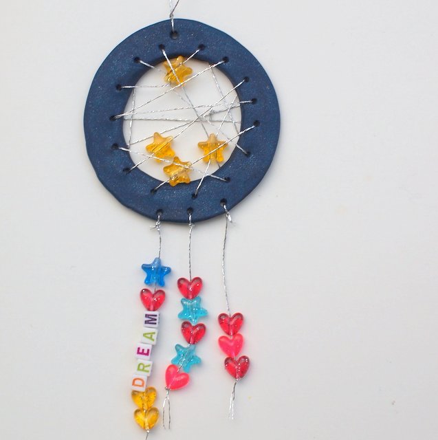 How to Make Clay Dream Catchers with kids