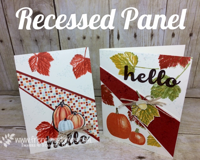 Recessed Panel Card, Painted Autumn designer paper, Gourd Goodness,