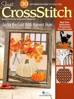 FIND BLUE RIBBON DESIGNS IN THE JUST CROSSSTITCH OCT 2016 ISSUE (Halloween Ornament Spooktacular)