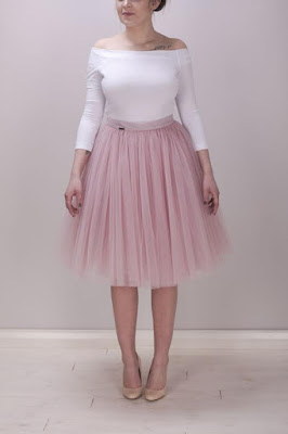 Tiulowa różowa spódniczka Freeshion tiulowa spódniczka rose quartz kolor roku 2016 moda na lato ślub wesele