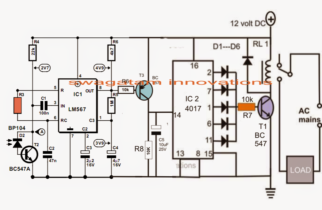 Remote Control Circuit for Multiple Appliances | Circuit Diagram Centre