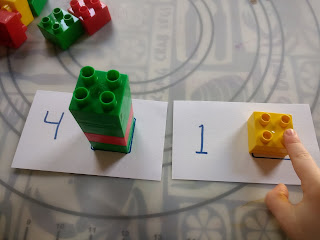 Comparing 4 blocks and one block